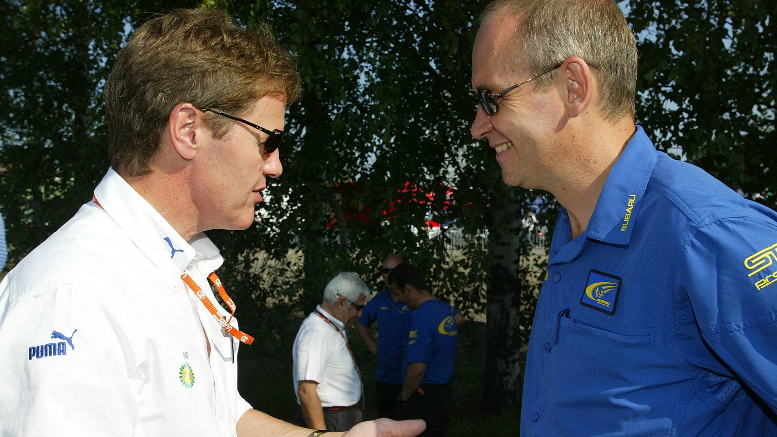 Malcolm Wilson, Ford Rallye Sport team director and M-Sport principal and David Lapworth, SWRT team 