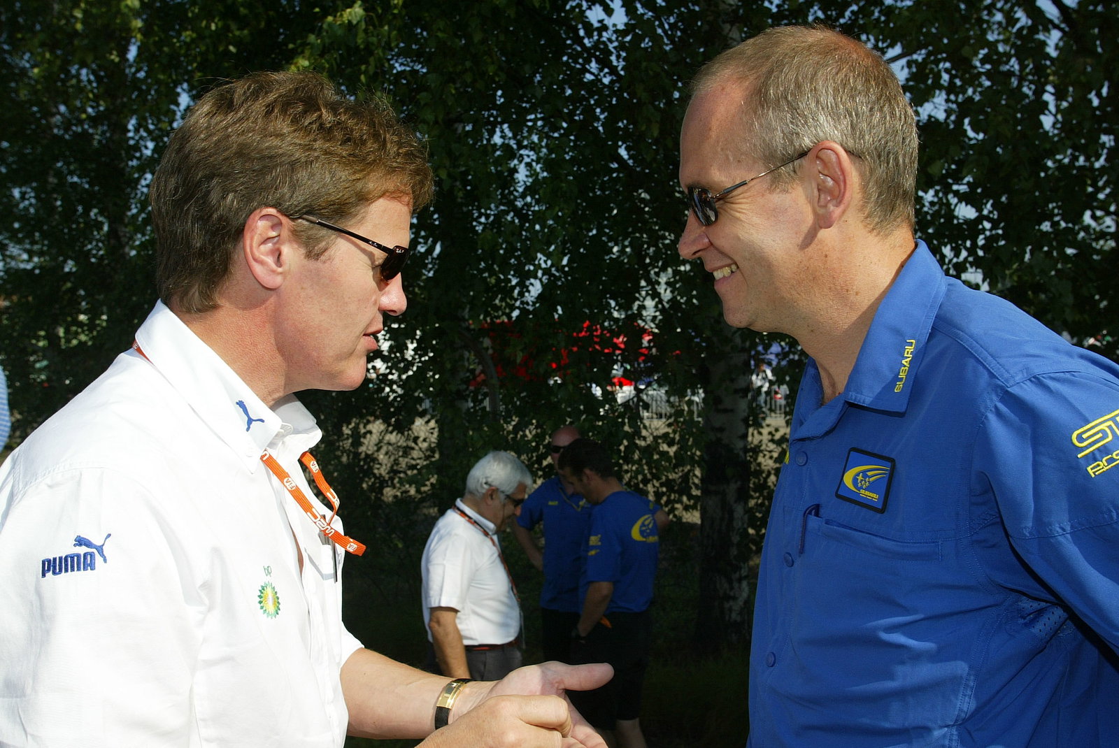 Malcolm Wilson, Ford Rallye Sport team director and M-Sport principal and David Lapworth, SWRT team 