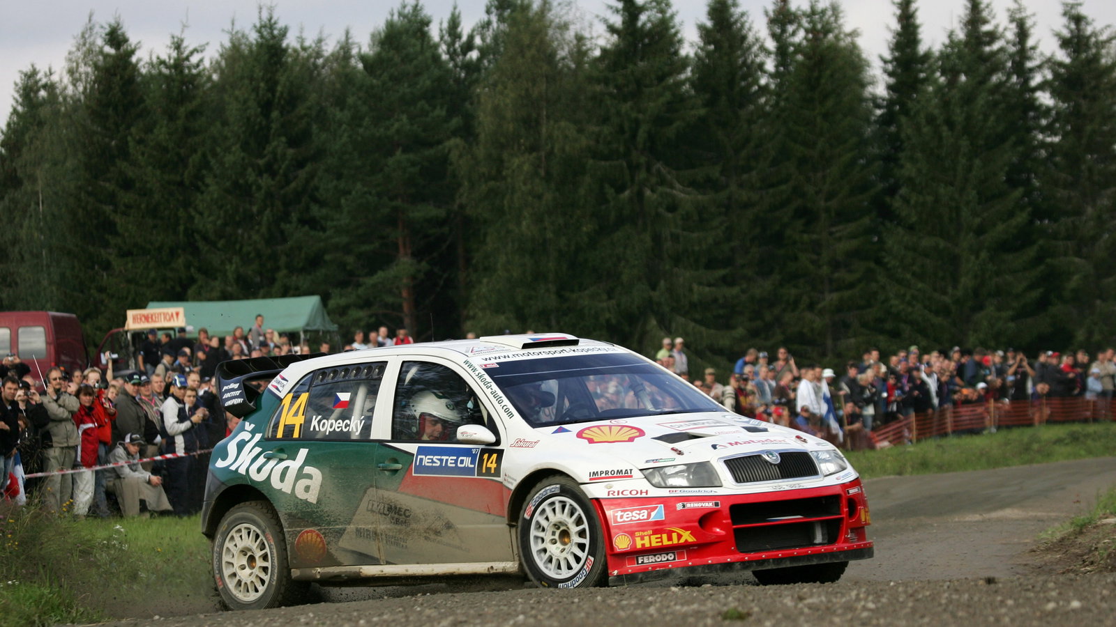 Jan Kopecky (CZE) / Filip Schovanek (CZE), Czech RT-Skoda Kopecky Fabia WRC. Rally Finland, 2nd-5th 