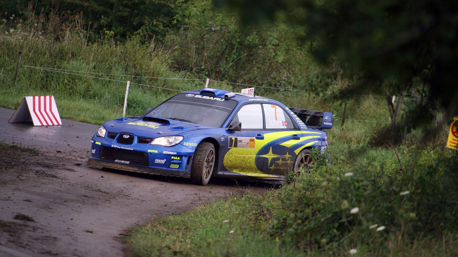 Petter Solberg (NOR) / Phil Mills (GBR), Subaru WRT Impreza WRC 2007. Rallye Deutschland, 17-19th Au