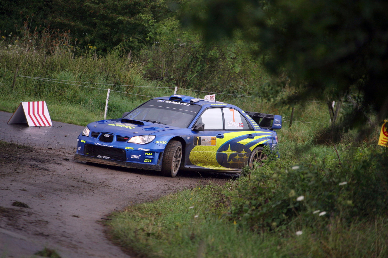 Petter Solberg (NOR) / Phil Mills (GBR), Subaru WRT Impreza WRC 2007. Rallye Deutschland, 17-19th Au