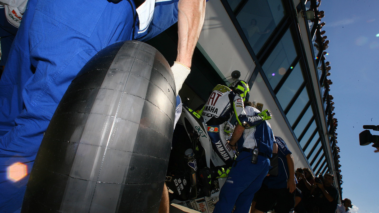 Rossi`s qualifying Michelin tyre, San Marino MotoGP 2007