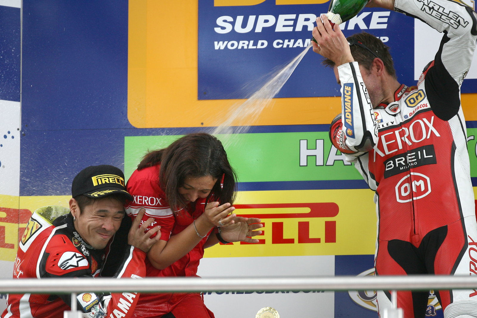 Bayliss, Haga, Alisandra Balducci , Bayliss`s Electrical engineer, Germany WSBK Race 2 2007