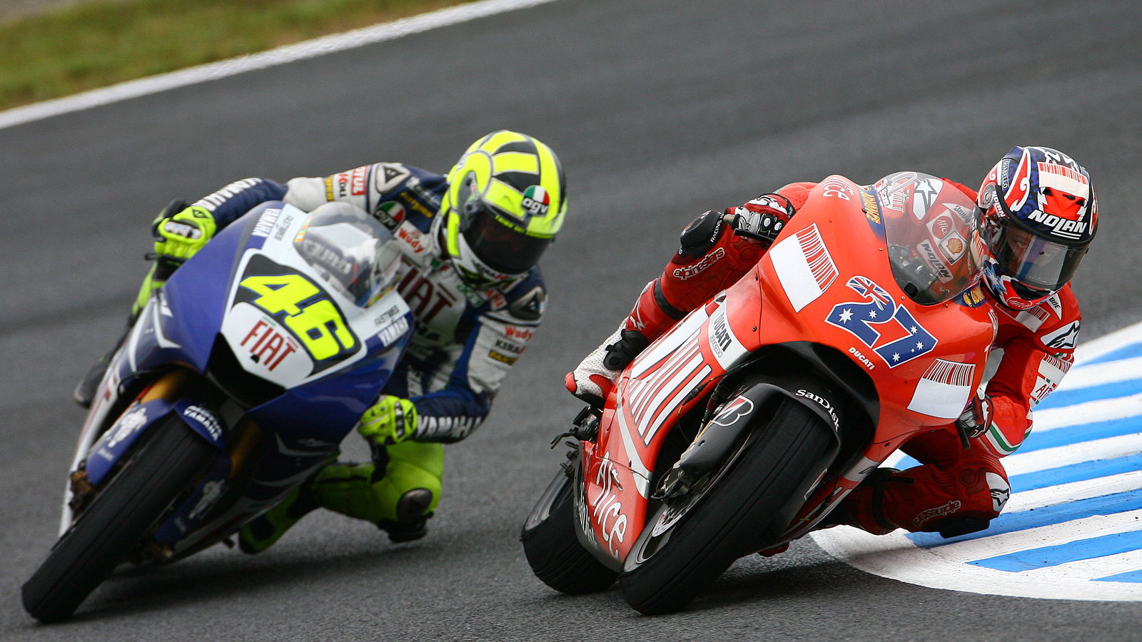 Stoner, Rossi, Japanese MotoGP Race 2007