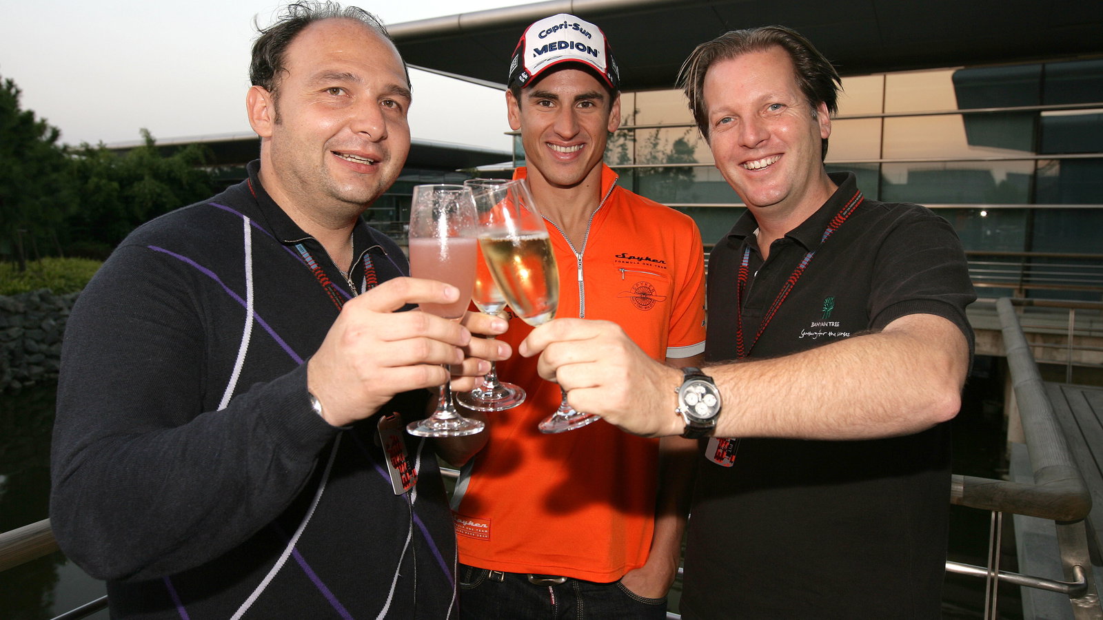 Colin Kolles, Team Principal & Managing Director Etihad Aldar Spyker Formula One Team, Adrian Sutil 