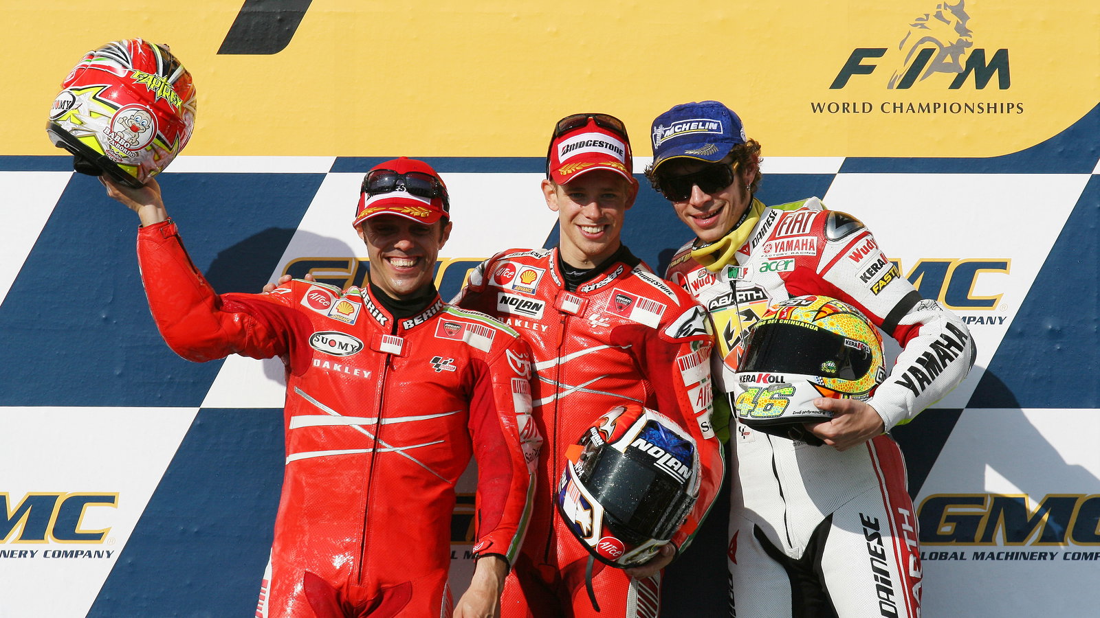 Stoner, Rossi, Capirossi, 2007 Australian MotoGP