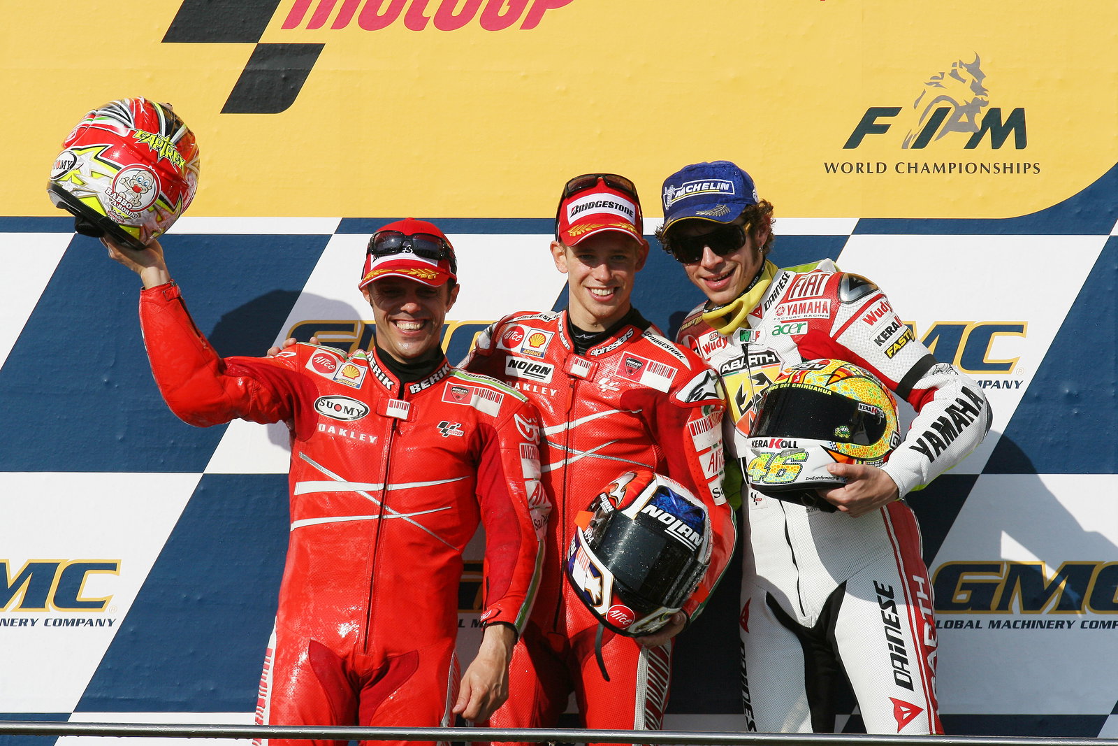 Stoner, Rossi, Capirossi, 2007 Australian MotoGP