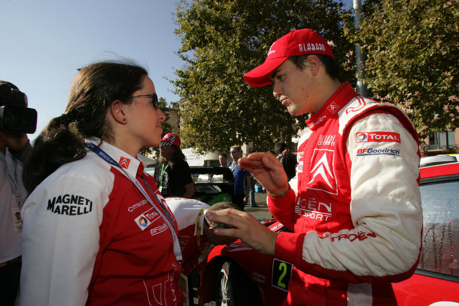 Daniel Sordo (ESP) and engineer Emilie Le Fur (FRA) Citroen Total WRT C4 WRC. Rallye de France-Tour 