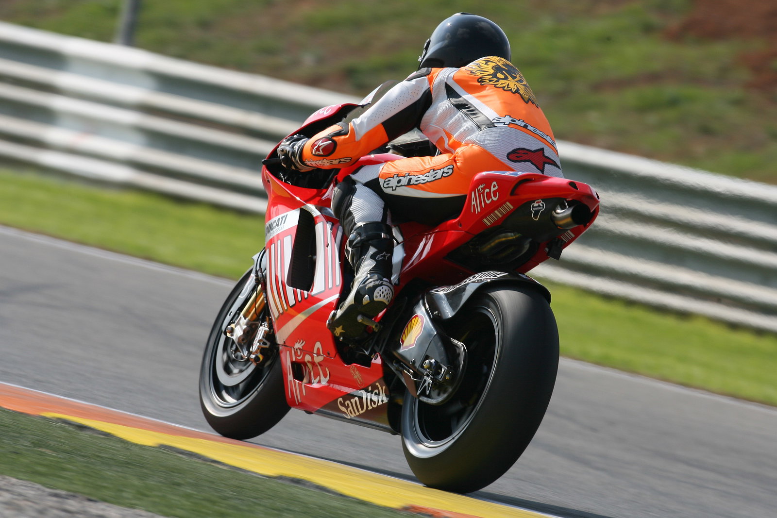 Michael Schumacher (D), Ducati Corse, 2007 MotoGP World Championship, Test, Valencia, Spain, 7 Novem