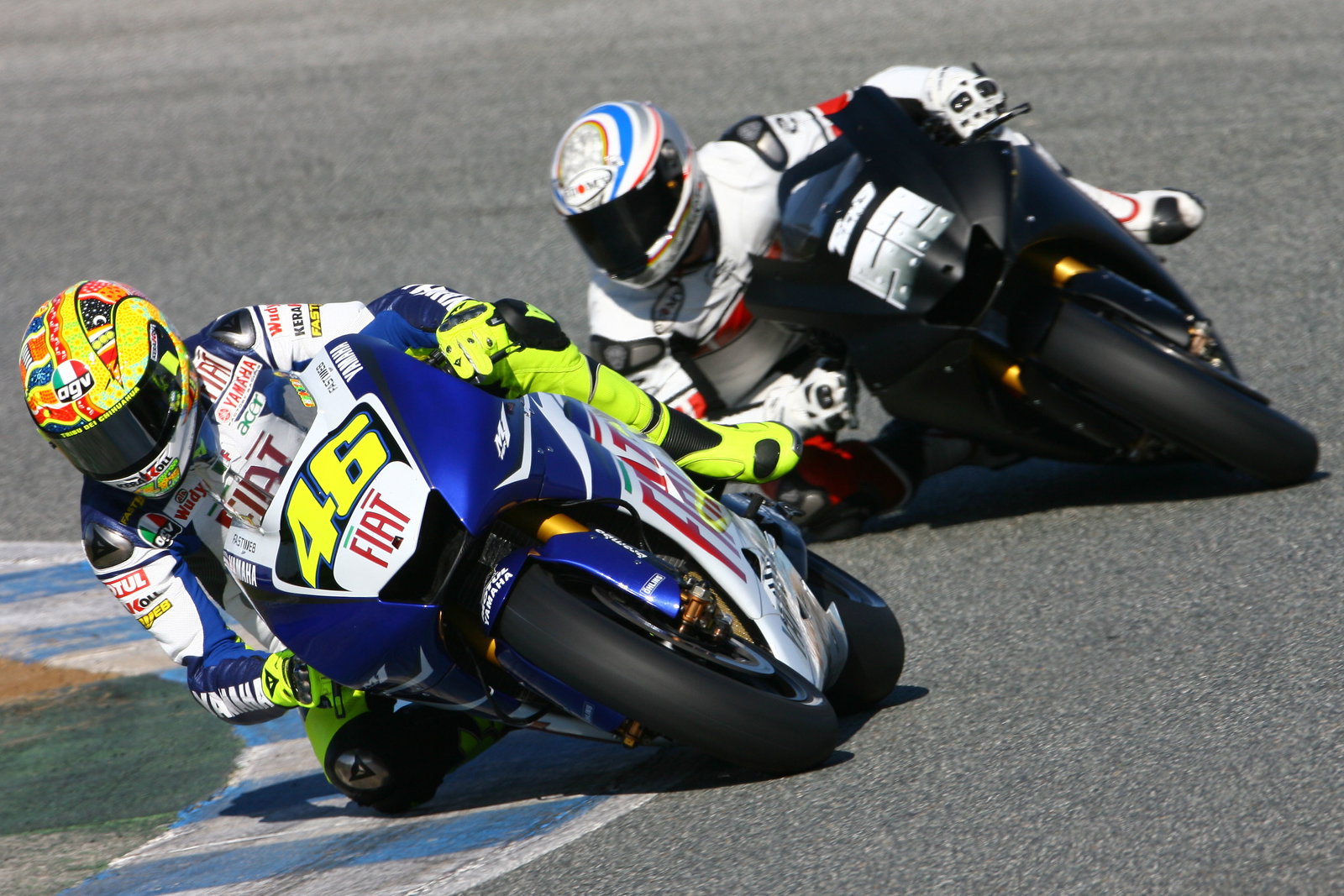 Rossi and Toseland, Jerez MotoGP Test November 2007