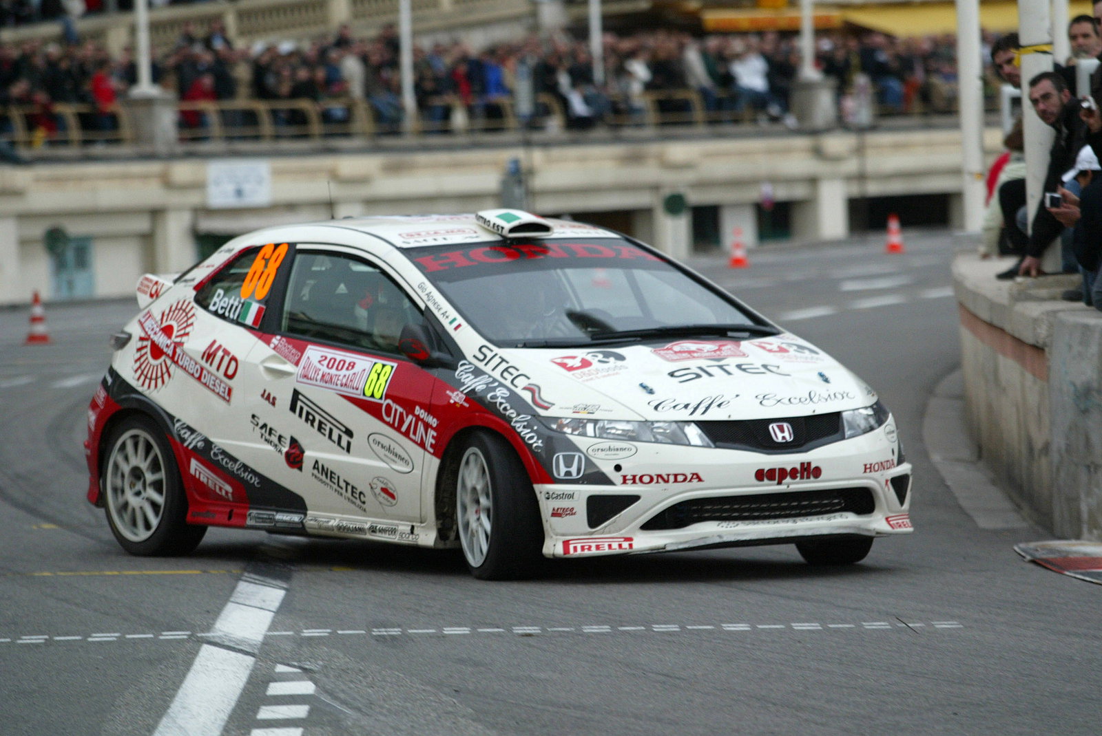 Luca Betti (ITA) / Giovanni Agnesi (ITA), Honda Civic Type-R. Rallye Monte Carlo, 24-27th January 20