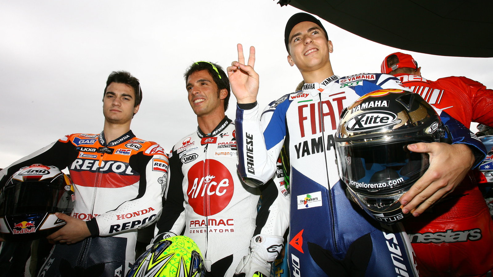 Pedrosa, Elias and Lorenzo, Jerez MotoGP Test February 2008