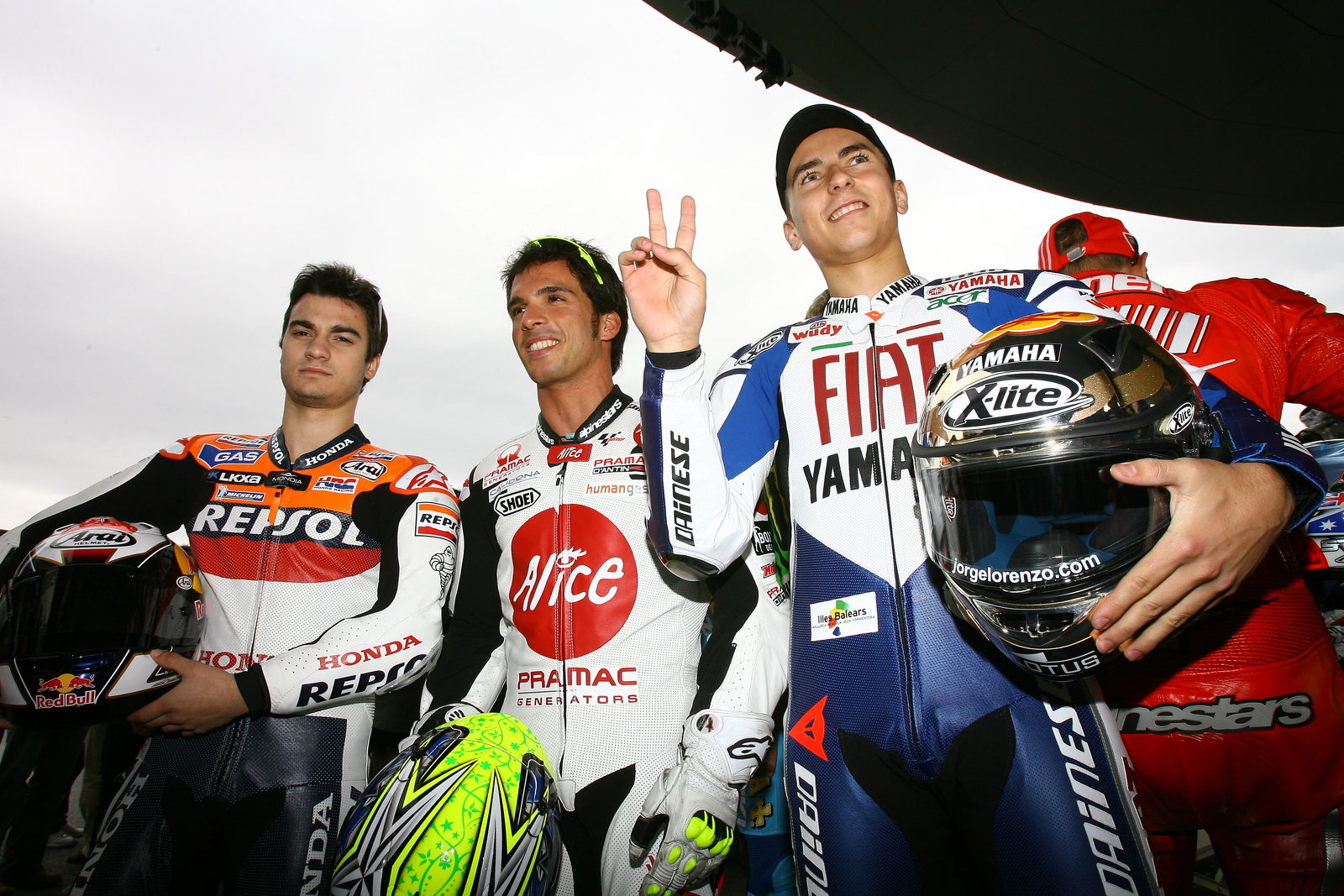 Pedrosa, Elias and Lorenzo, Jerez MotoGP Test February 2008