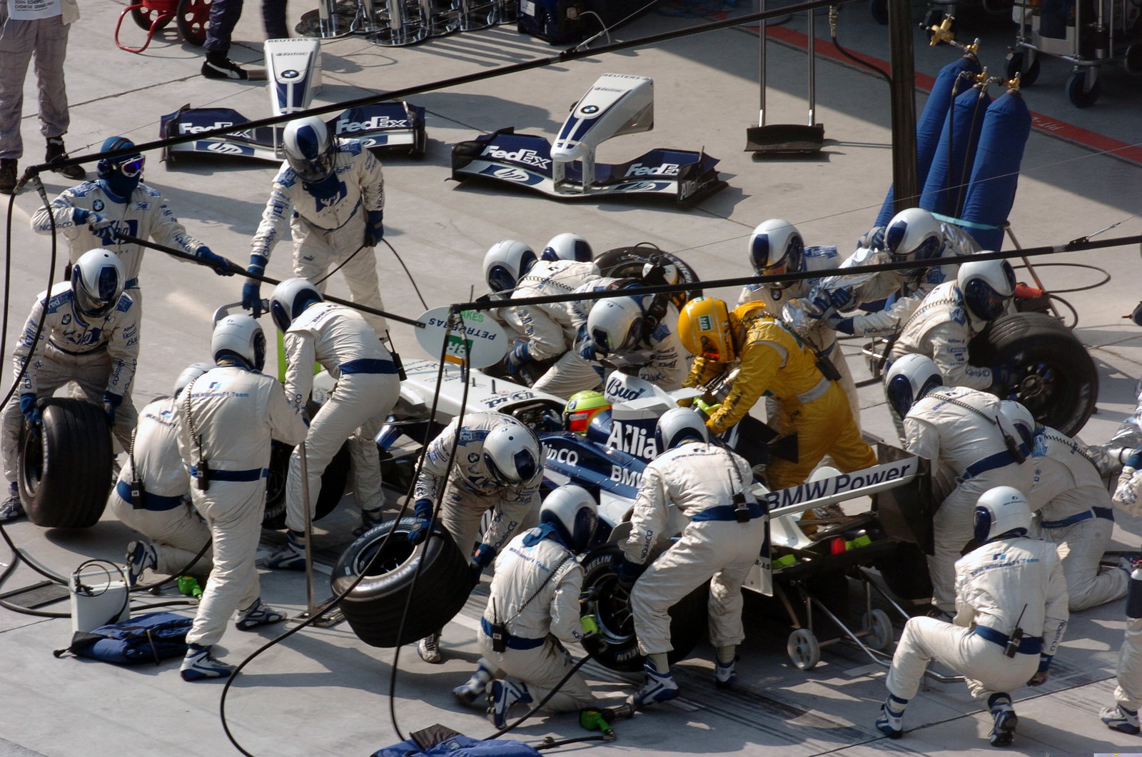 Ralf Schumacher, BMW WilliamsF1 pit stop