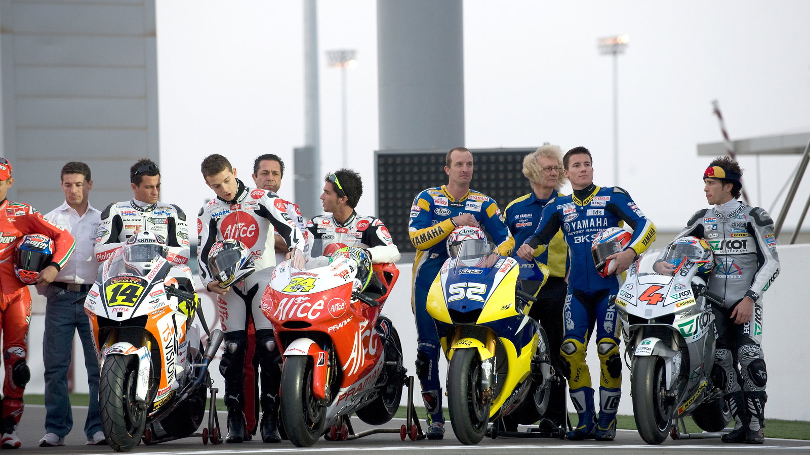 MotoGP line up, Qatar MotoGP tests 2008