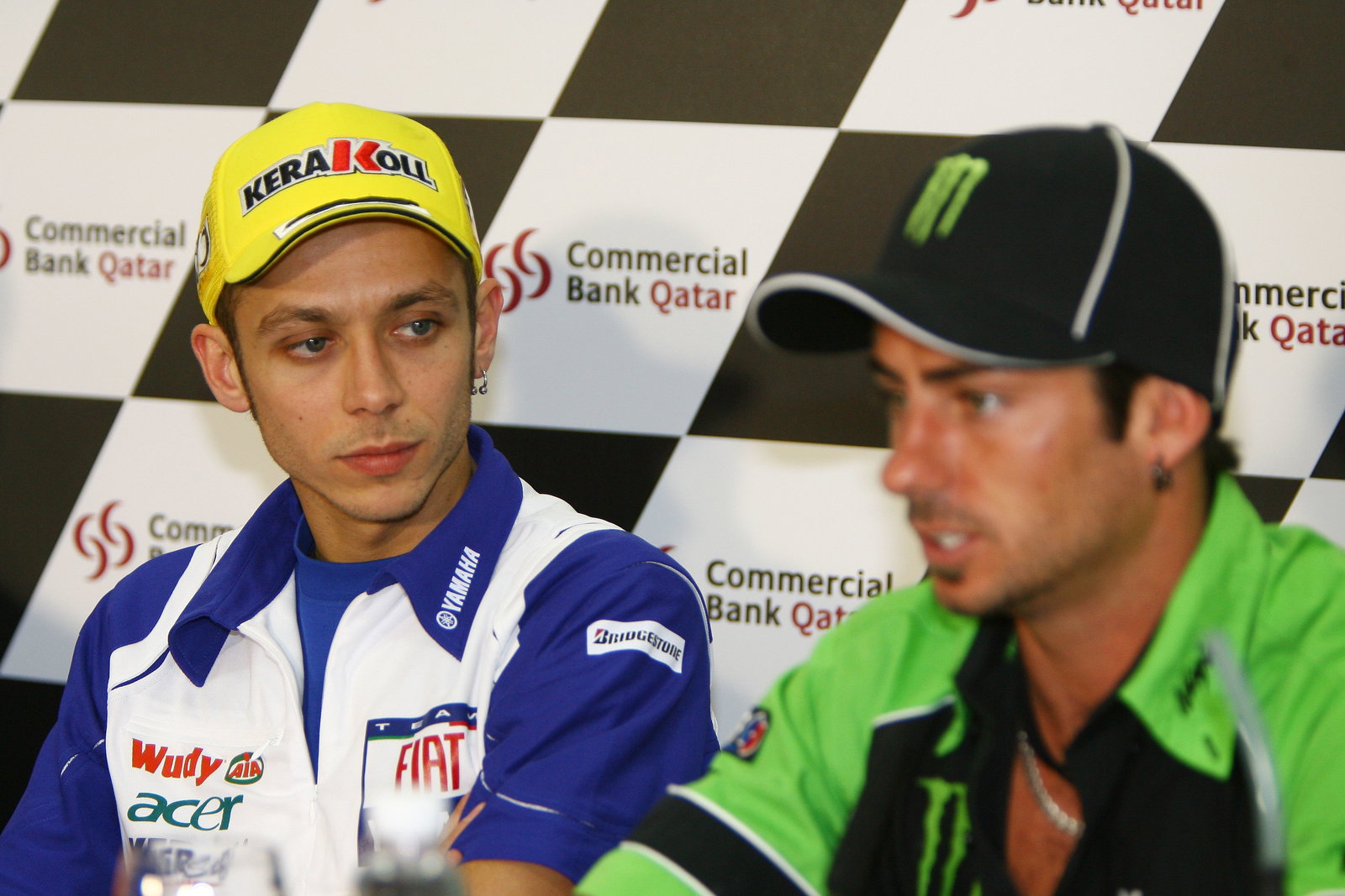Rossi, Hopkins, Qatar MotoGP 2008
