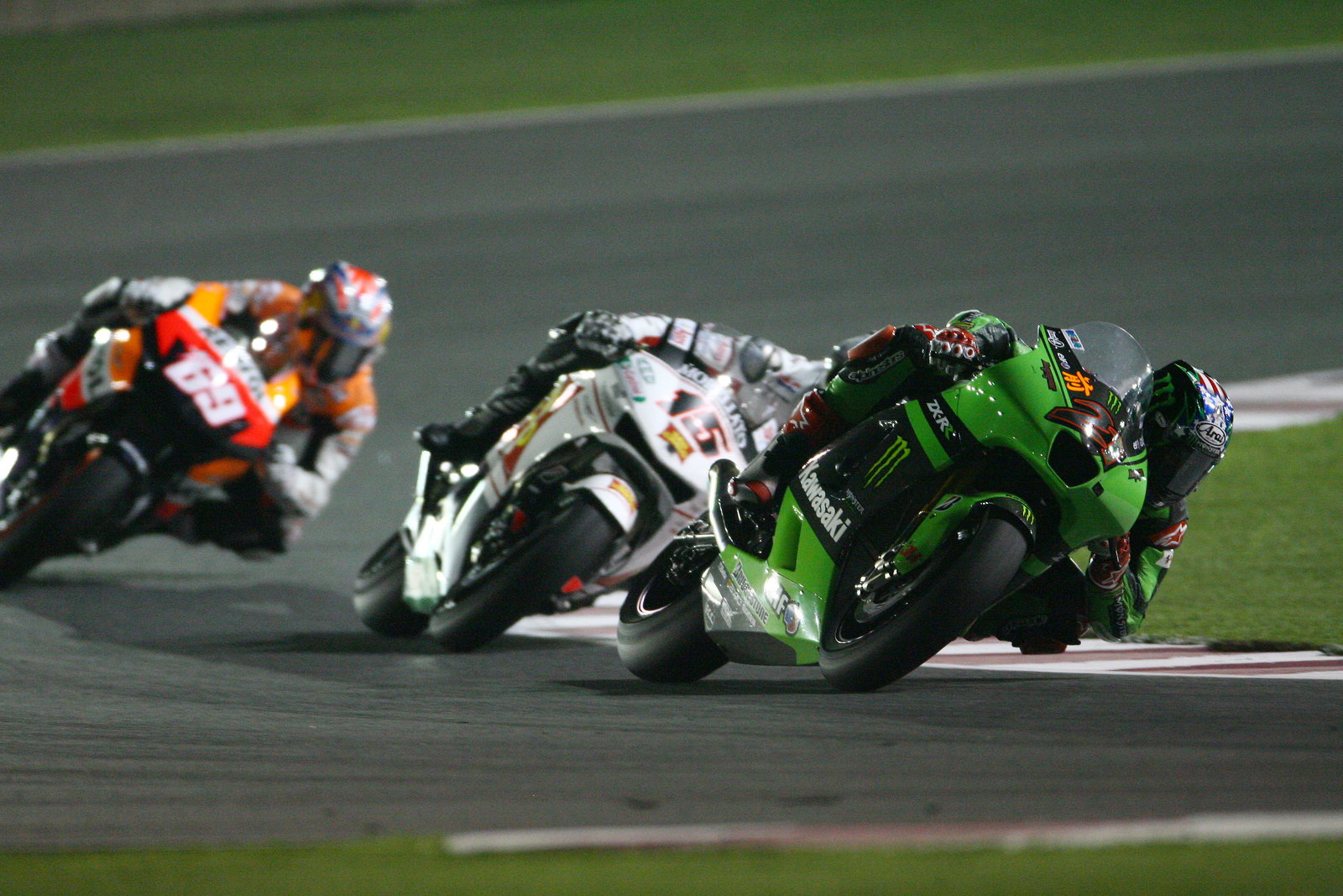 Hopkins, de Angelis, Hayden, Qatar MotoGP Race 2008