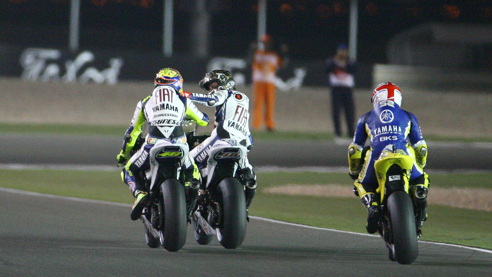 Rossi and Lorenzo, Qatar MotoGP Race 2008