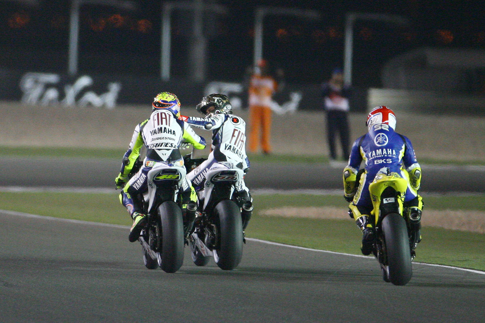 Rossi and Lorenzo, Qatar MotoGP Race 2008