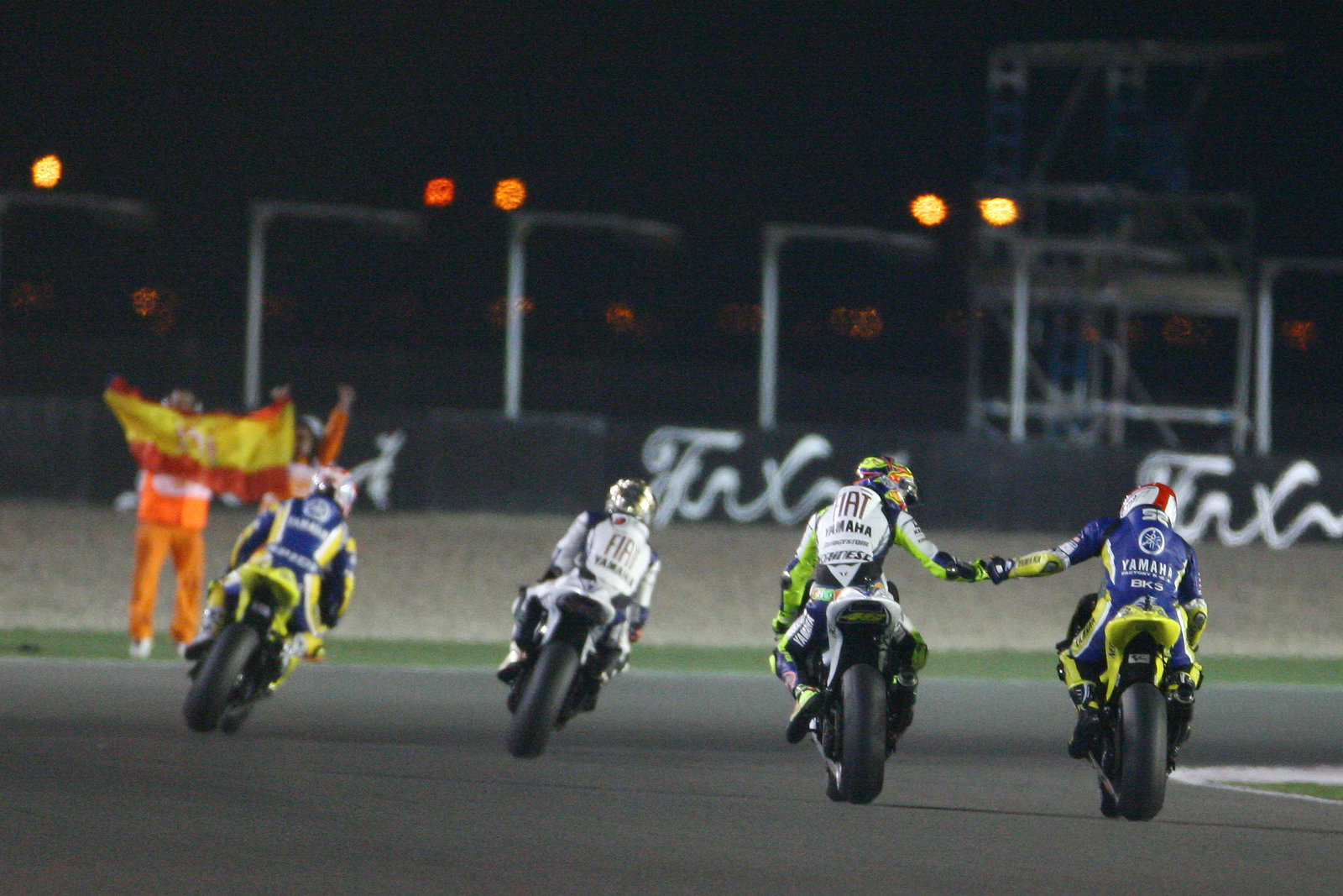 Rossi and Toseland, Qatar MotoGP Race 2008