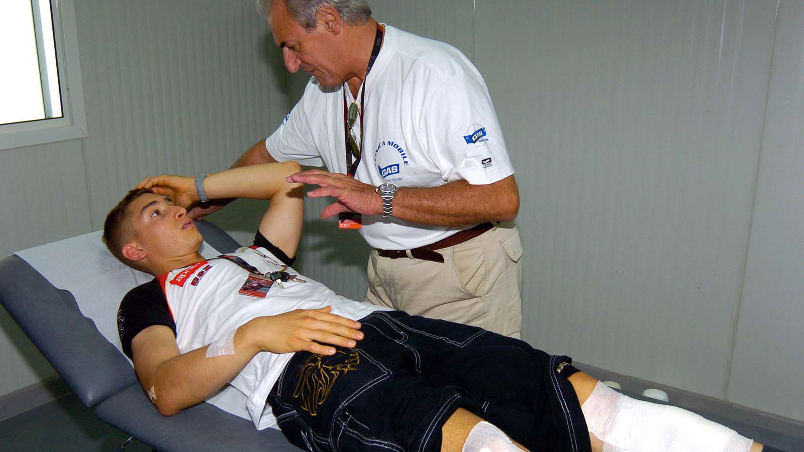 Poggiali in Clinica Mobile, Qatar 250GP 2004