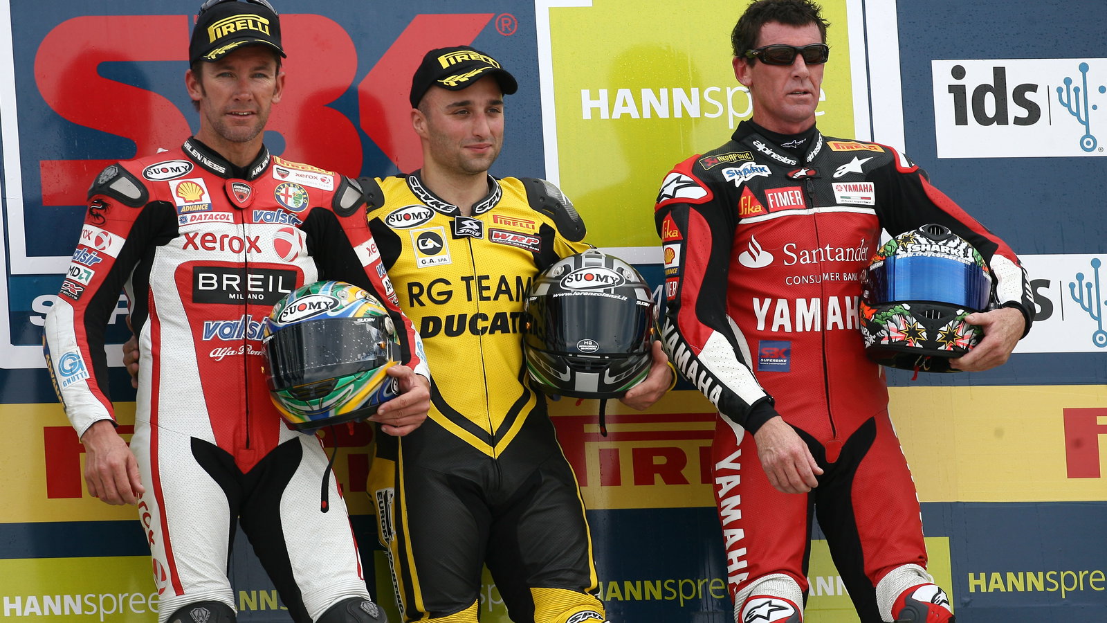 Bayliss, Lanzi, Corser, Valencia WSBK Race 1 2008