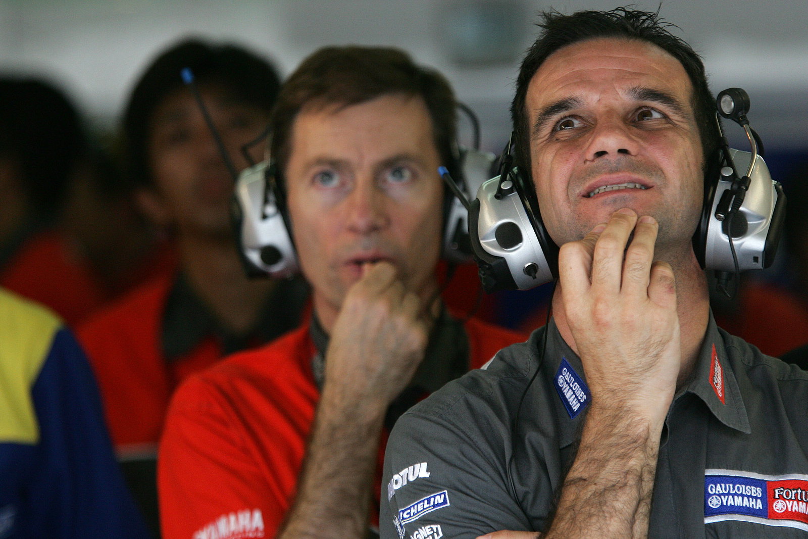 Yamaha`s Lin Jarvis and Davide Brivio, Malaysian MotoGP, 2004