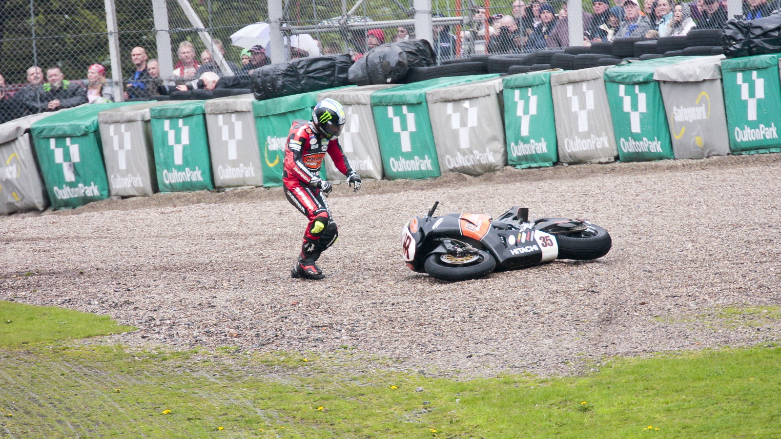 35. Cal Crutchlow crash.