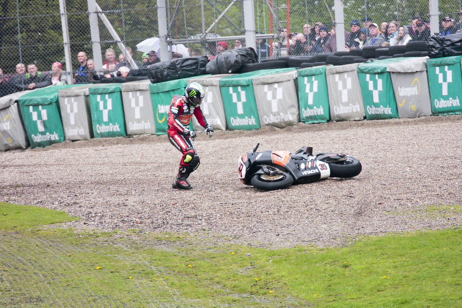 35. Cal Crutchlow crash.