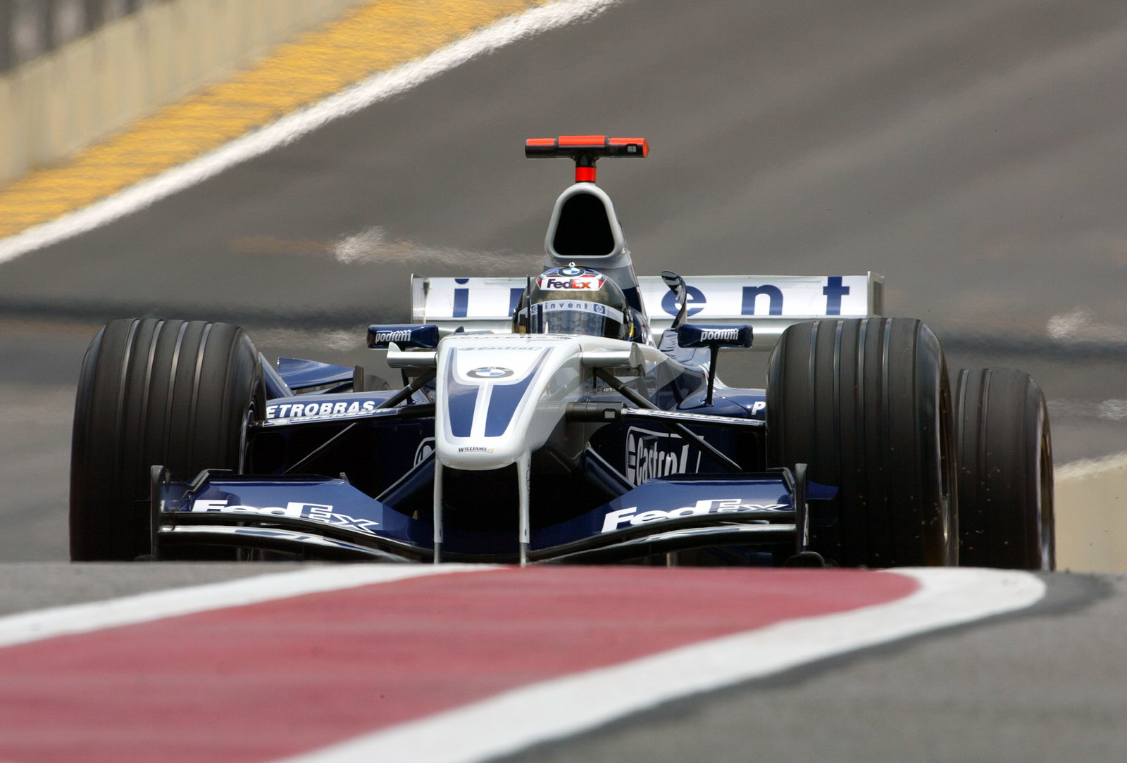 Juan Pablo Montoya during practice for his final race with the Williams team in Brazil