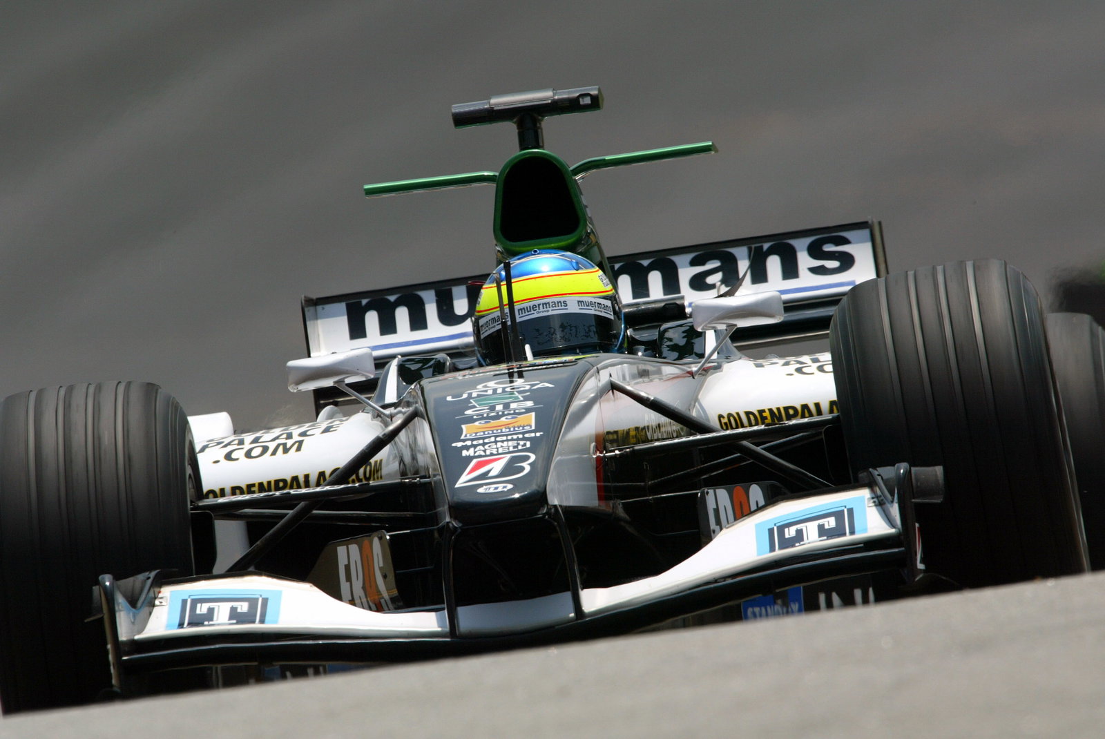 Zsolt Baumgartner in action in friday practice in the Minardi