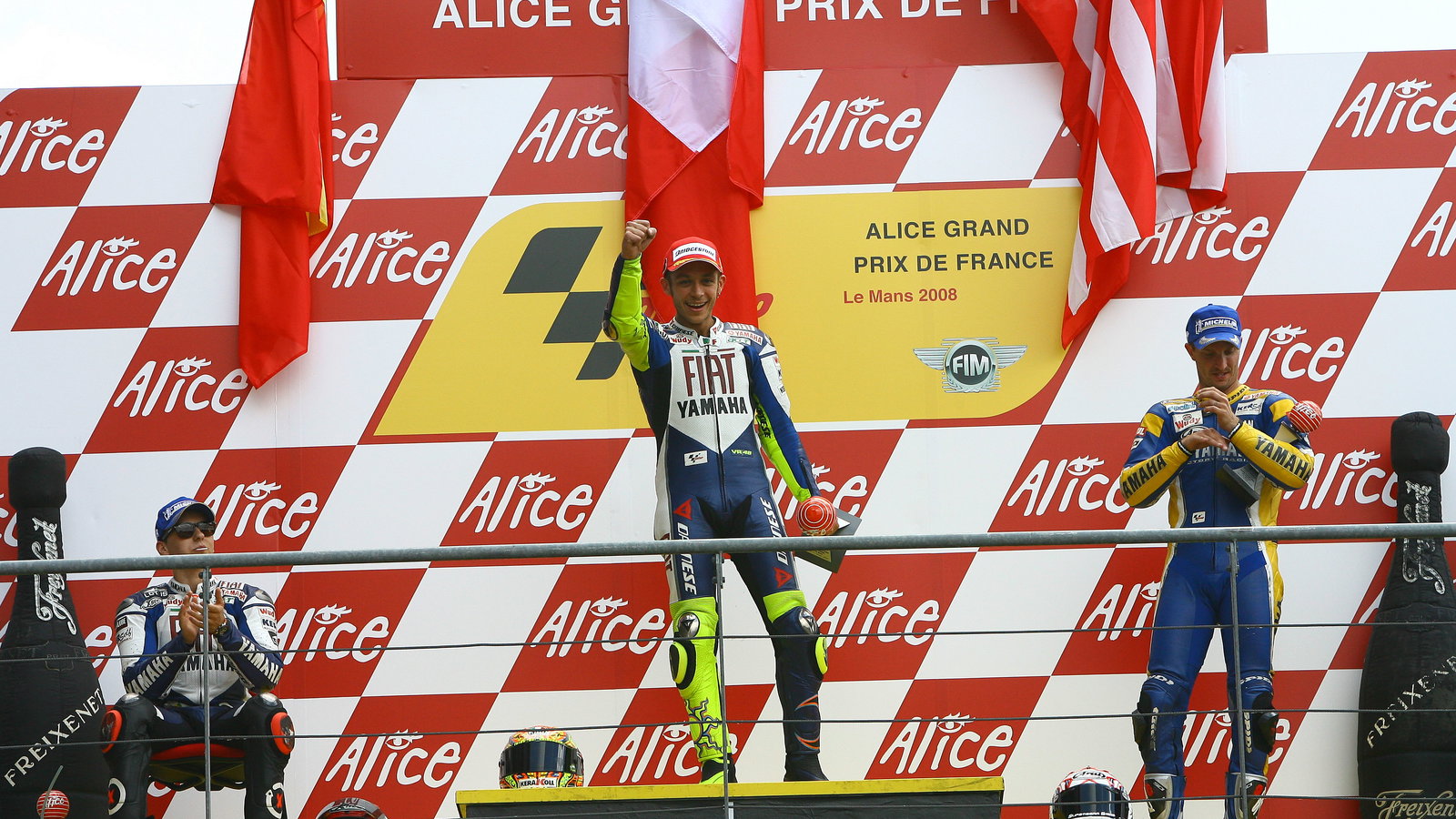 Lorenzo, Rossi, Edwards, French MotoGP 2008
