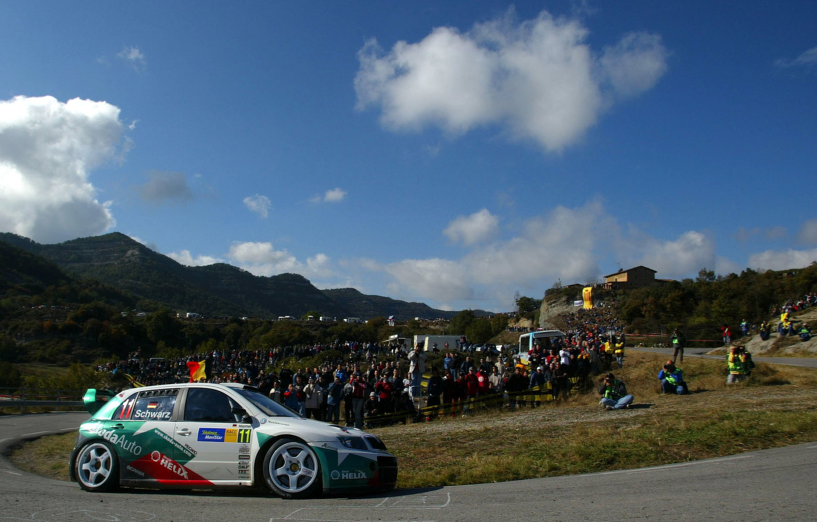 Armin Schwarz / Manfred Hiemer - Skoda Fabia WRC, Rallye Catalunya