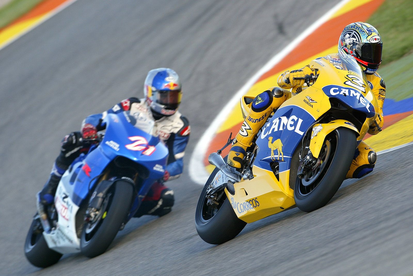 Biaggi, Hopkins, Valencia MotoGP 2004