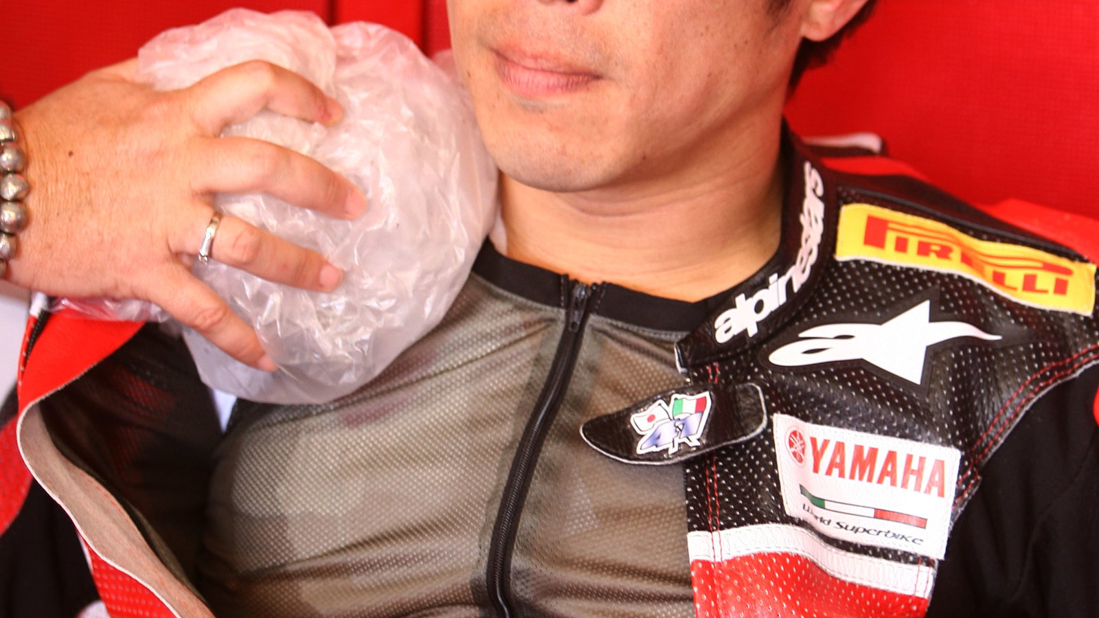 Haga, Broken Collar Bone, USA WSBK 2008