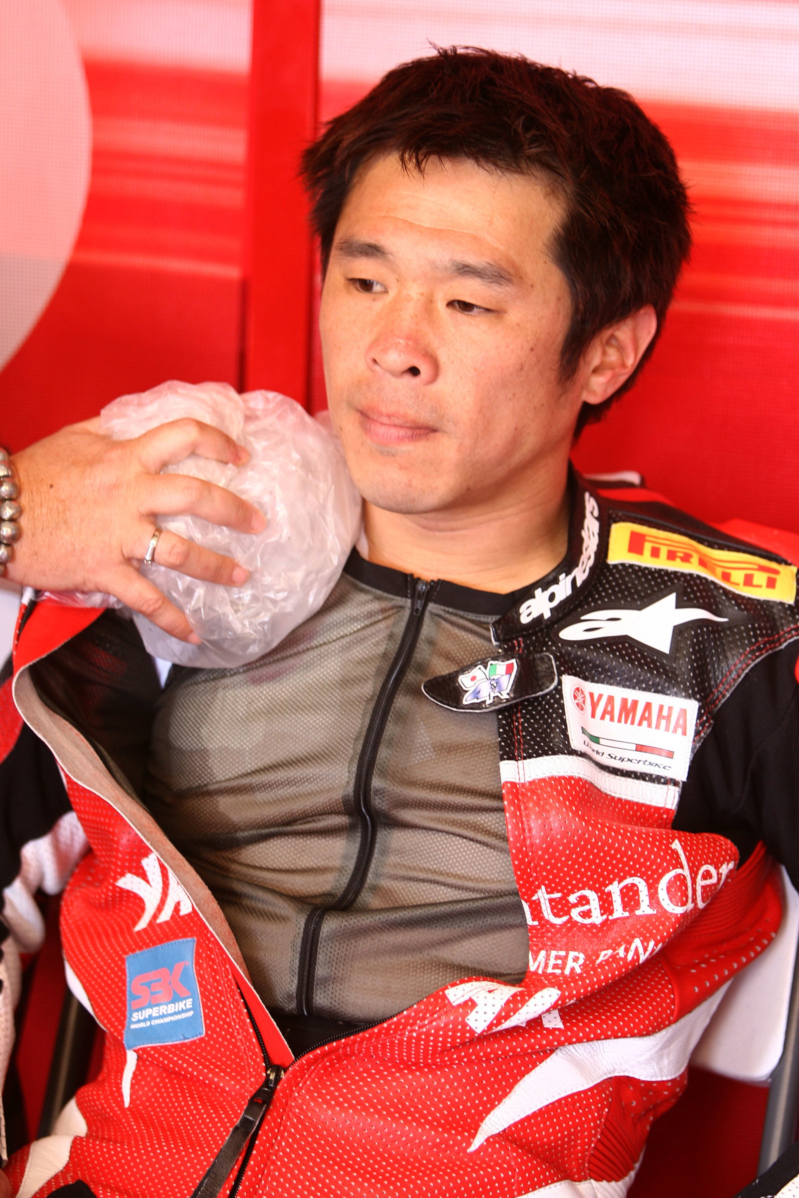 Haga, Broken Collar Bone, USA WSBK 2008