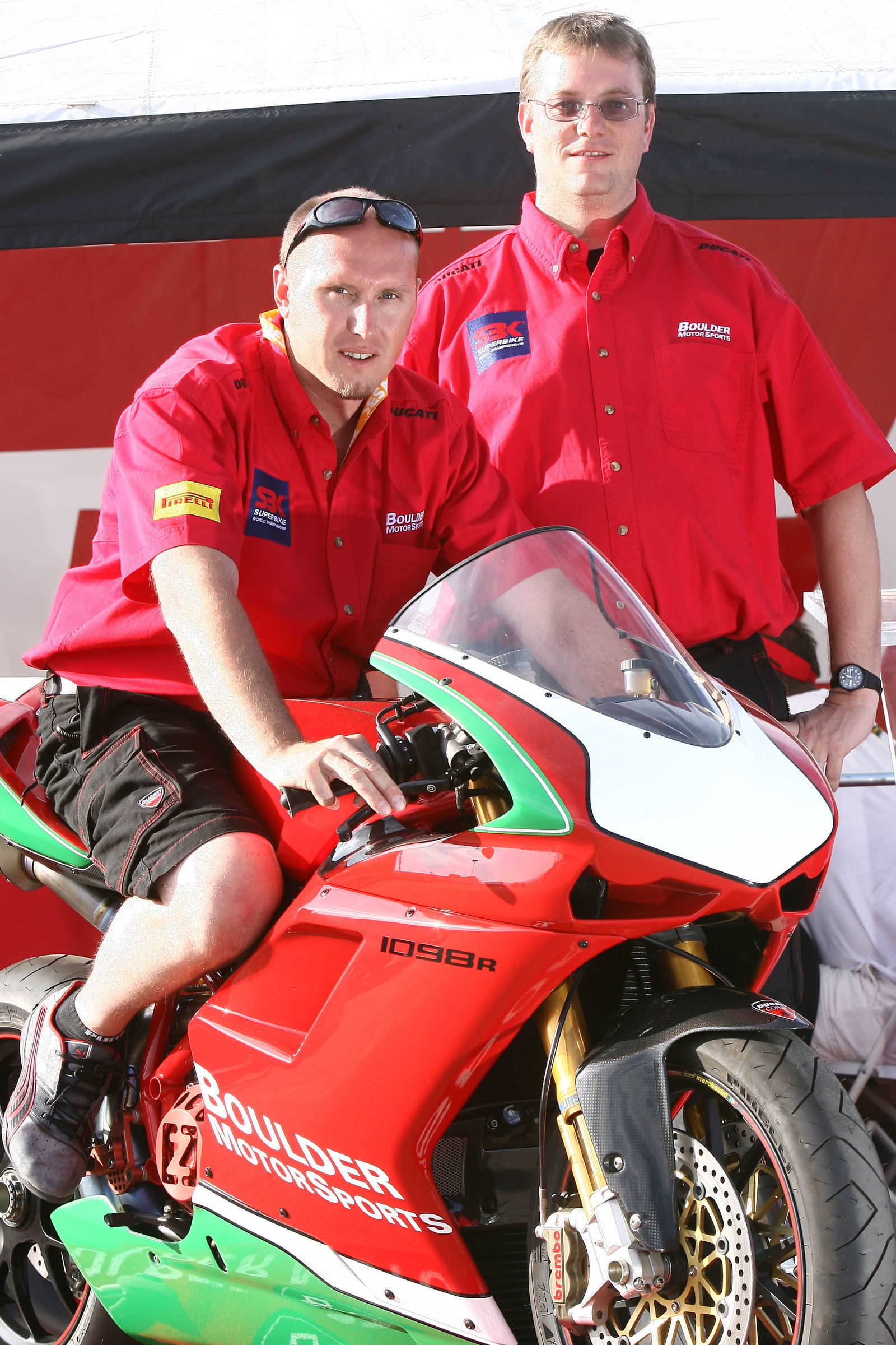 Brian Sharp, Team Manager, Chad, Boulder Ducati racing in WSBK in 2009, USA WSBK 2008