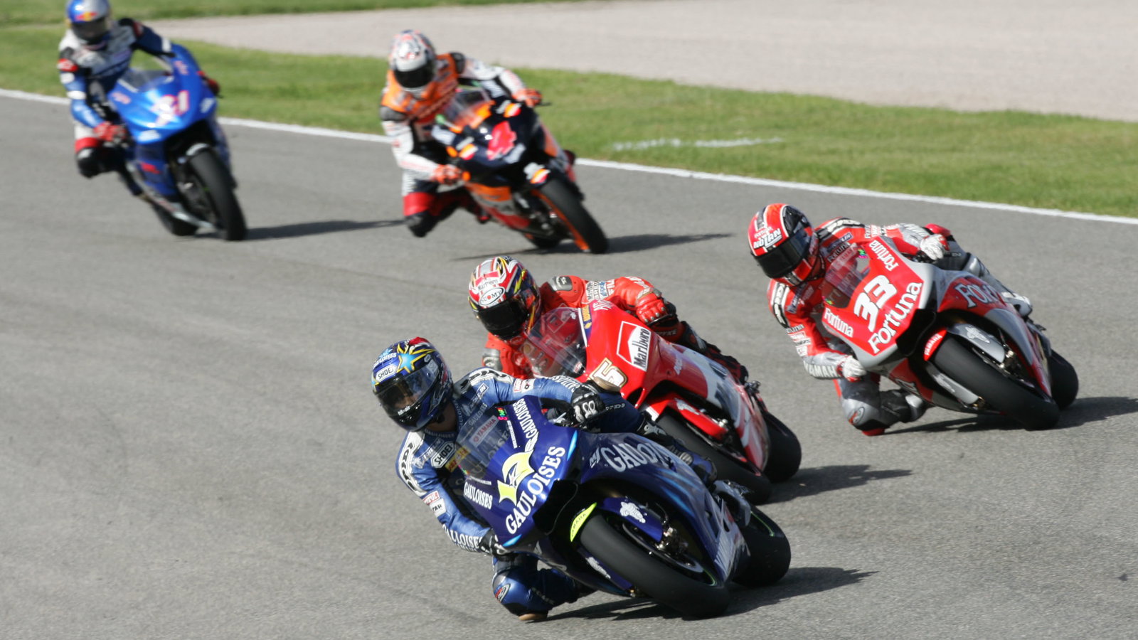 Abe, Capirossi, Melandri, Barros, Hopkins, Valencia MotoGP Race, 2004