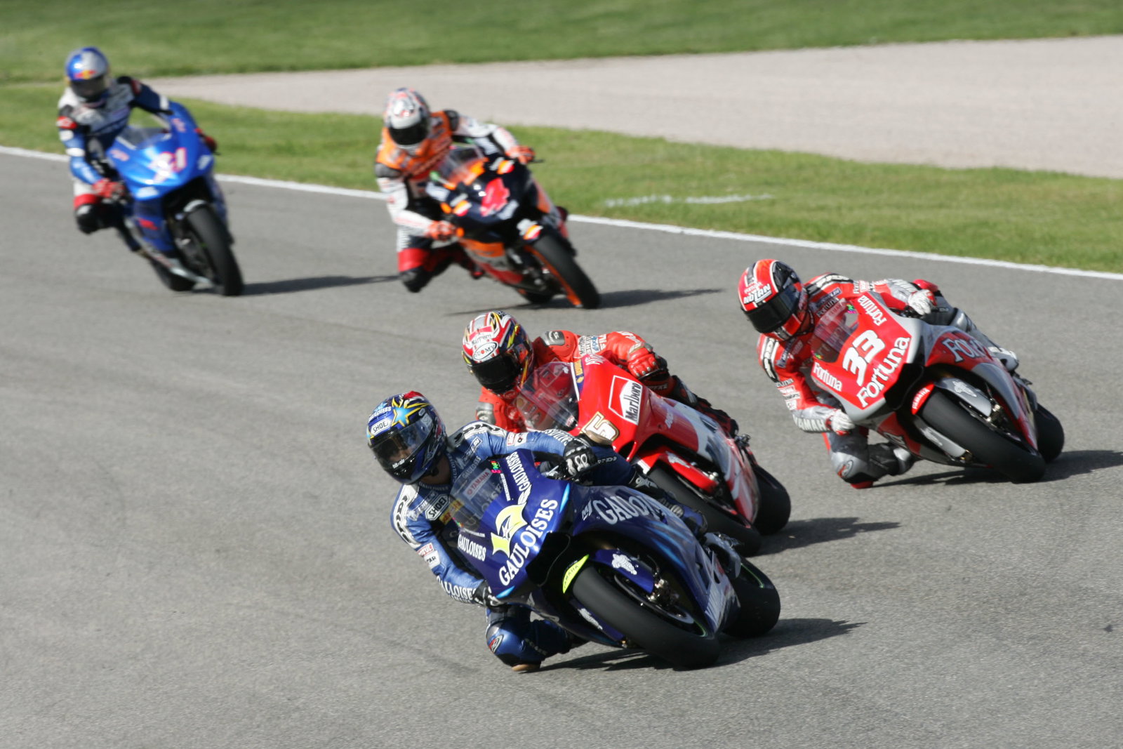 Abe, Capirossi, Melandri, Barros, Hopkins, Valencia MotoGP Race, 2004