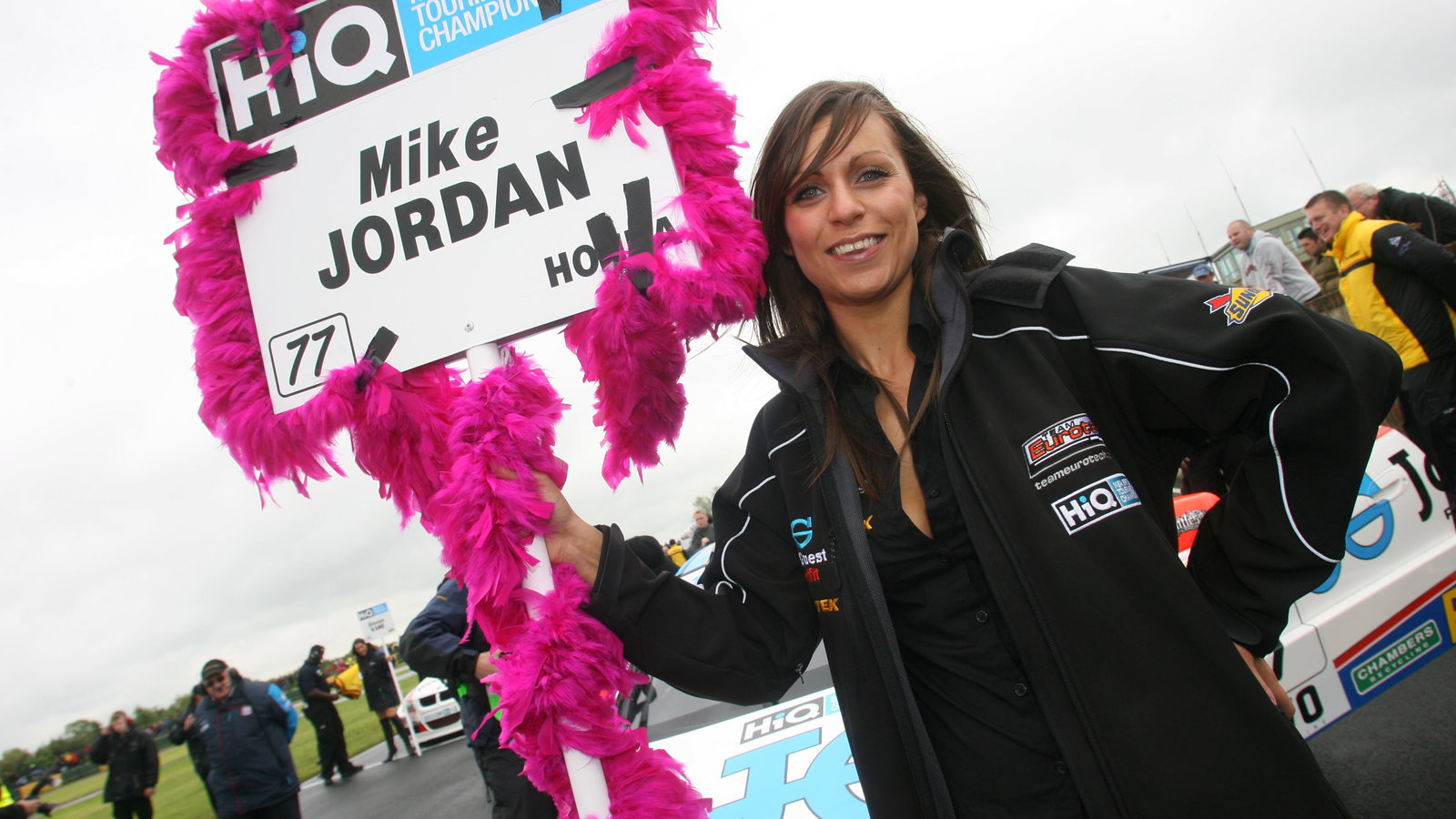 Grid girl for Mike Jordan (GBR) Team Eurotech Honda
