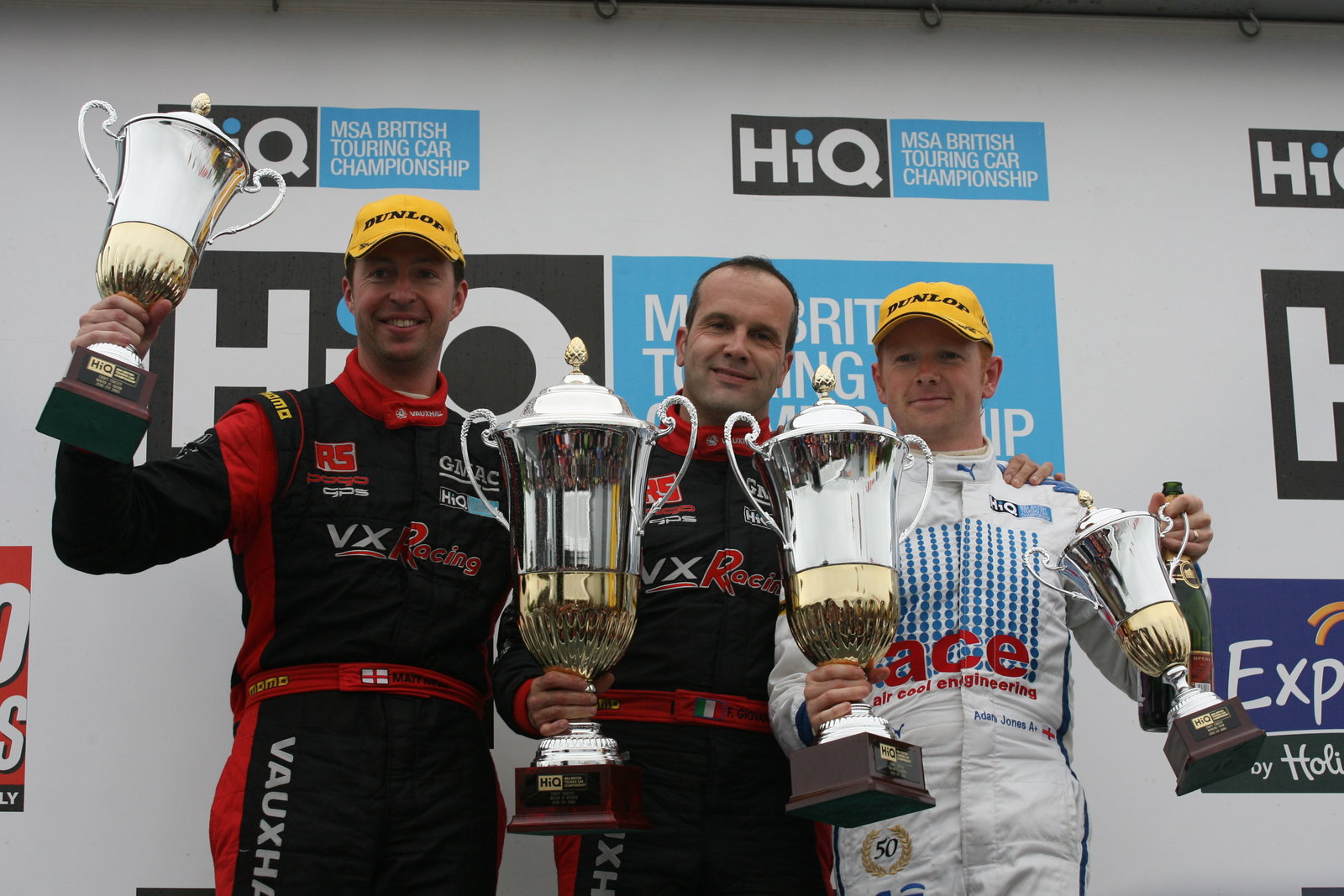 Podium Race 3, Matt Neal, Giovanardi and Jones