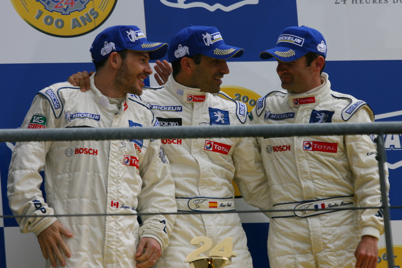 Villeneuve, Gene, Minassian - Peugeot 908 HDi-FAP
