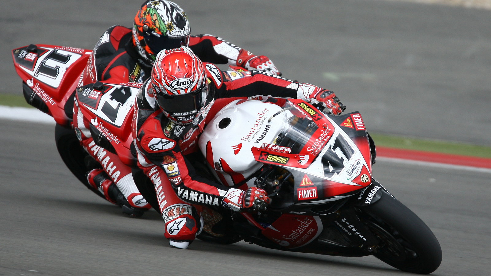 Haga, Corser, Germany WSBK Race 2 2008