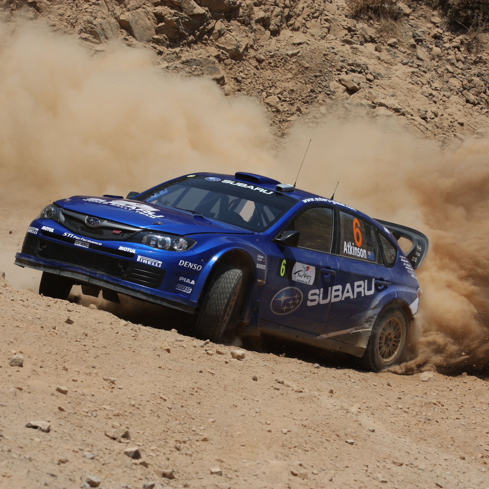 Chris Atkinson (AUS) Stephane Prevot (BEL) Subaru Impreza WRC 2008, Subaru World Rally Team