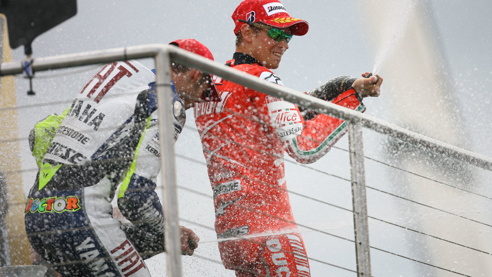 Rossi and Stoner, British MotoGP 2008