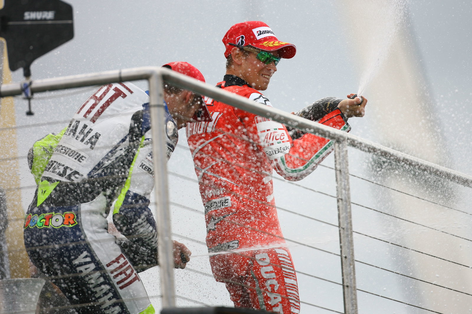 Rossi and Stoner, British MotoGP 2008