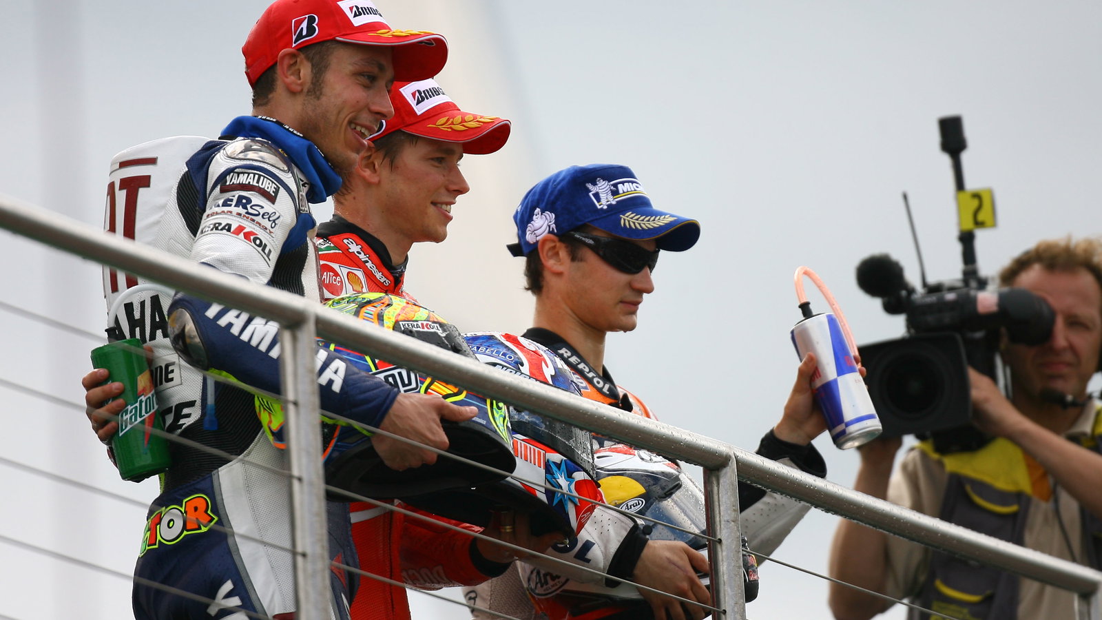 Rossi, Stoner, Pedrosa, British MotoGP 2008