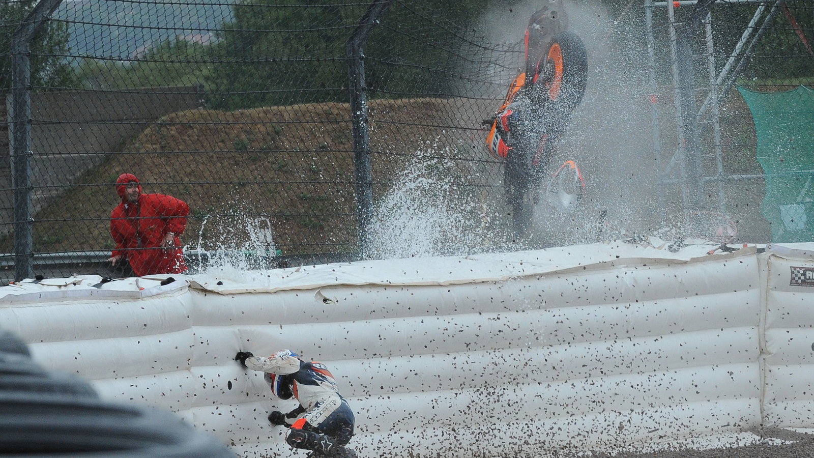 Pedrosa crash, German MotoGP 2008
