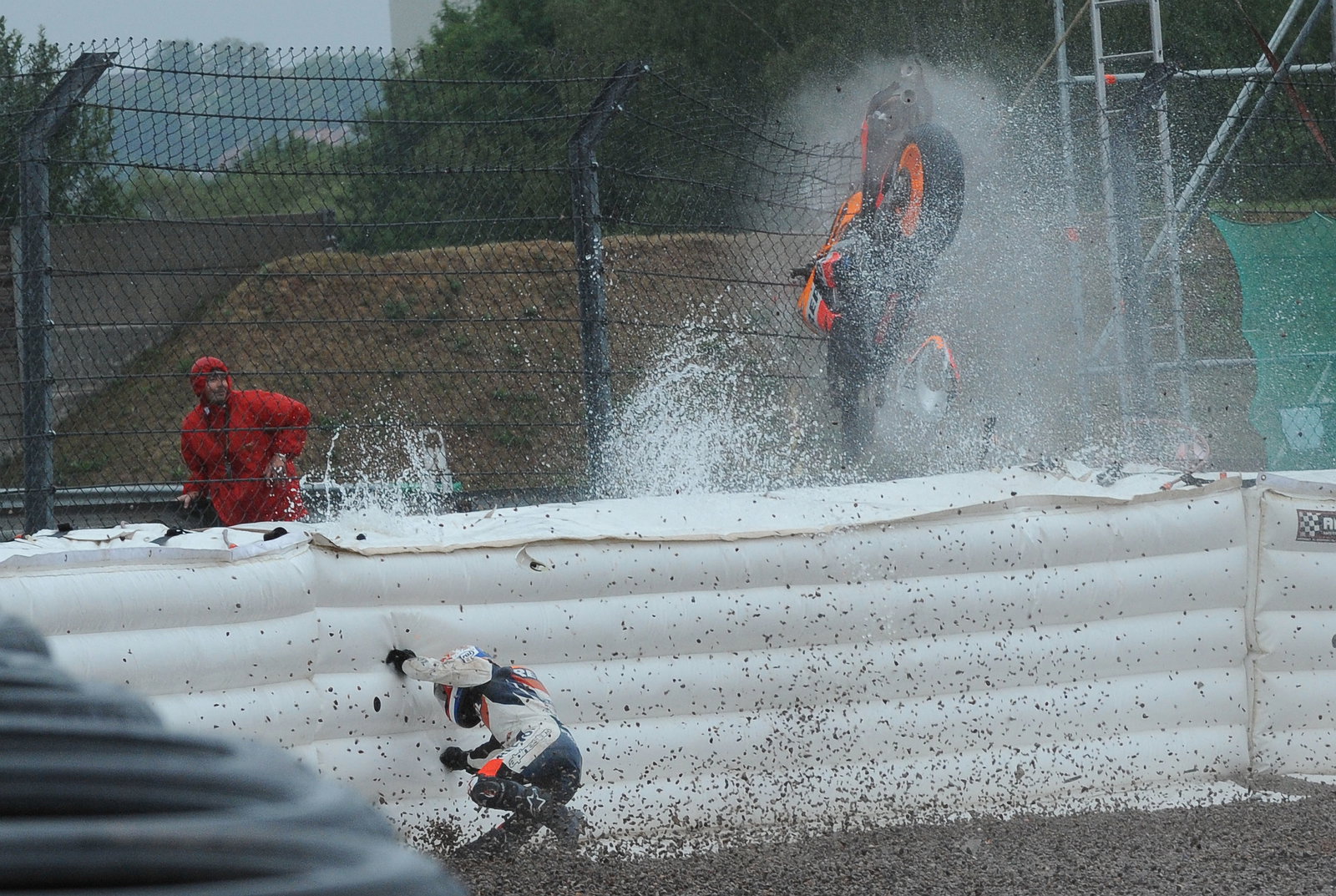 Pedrosa crash, German MotoGP 2008
