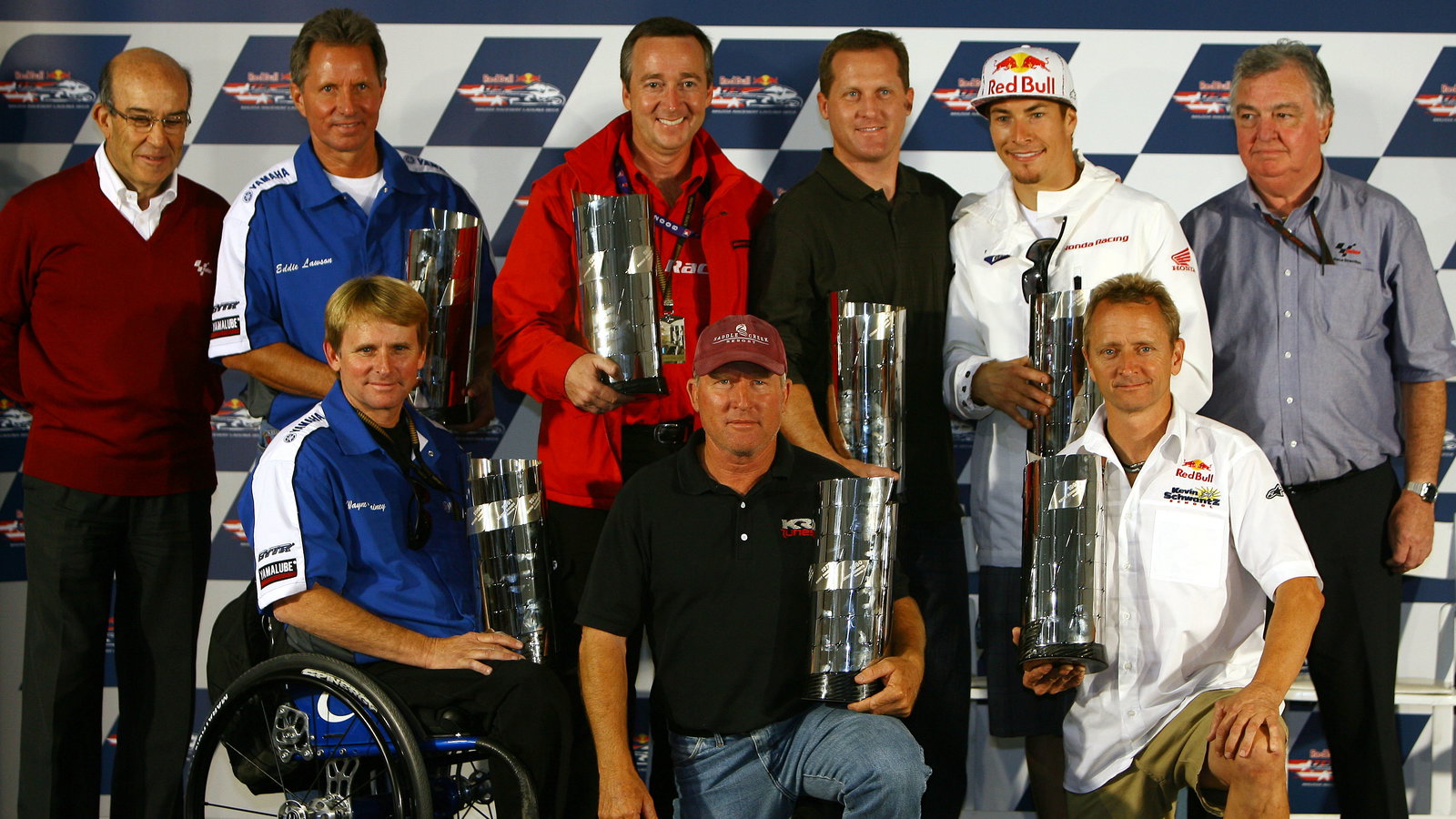 Lawson, Rainey, Spencer, Roberts Snr, Robert Jnr, Hayden, Schwantz, US MotoGP 2008